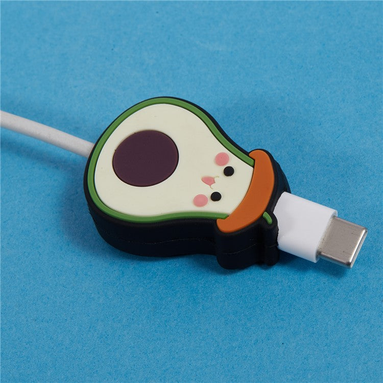 Cute Cartoon Data Cable Protector Prevent Breakage Charging Cord Saver Silicone Case - Style E