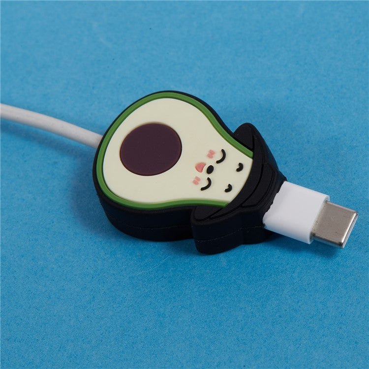 Cute Cartoon Data Cable Protector Prevent Breakage Charging Cord Saver Silicone Case - Style F