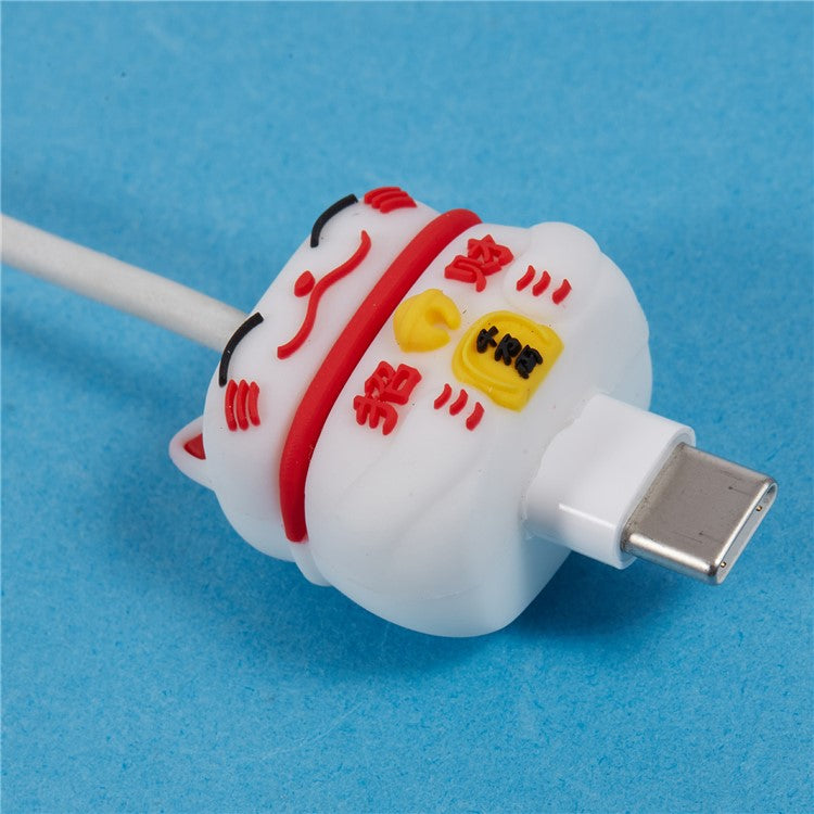 Cute Cartoon Data Cable Protector Prevent Breakage Charging Cord Saver Silicone Case - Style G