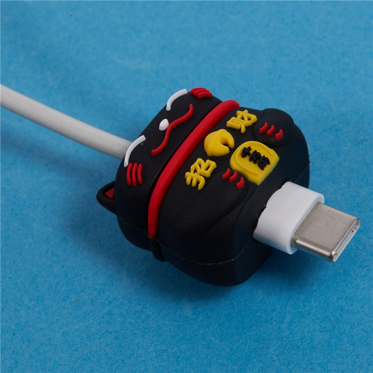 Cute Cartoon Data Cable Protector Prevent Breakage Charging Cord Saver Silicone Case - Style H