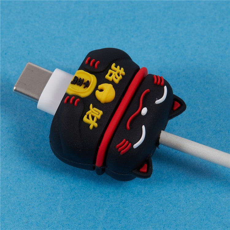 Cute Cartoon Data Cable Protector Prevent Breakage Charging Cord Saver Silicone Case - Style H