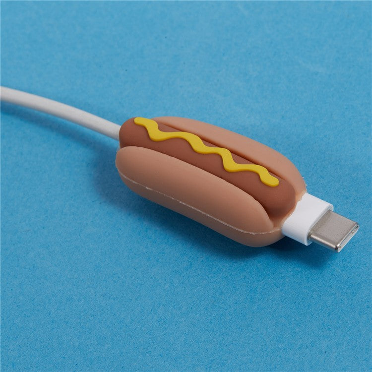 Cute Cartoon Data Cable Protector Prevent Breakage Charging Cord Saver Silicone Case - Style K