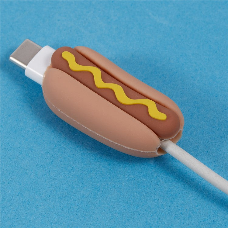 Cute Cartoon Data Cable Protector Prevent Breakage Charging Cord Saver Silicone Case - Style K