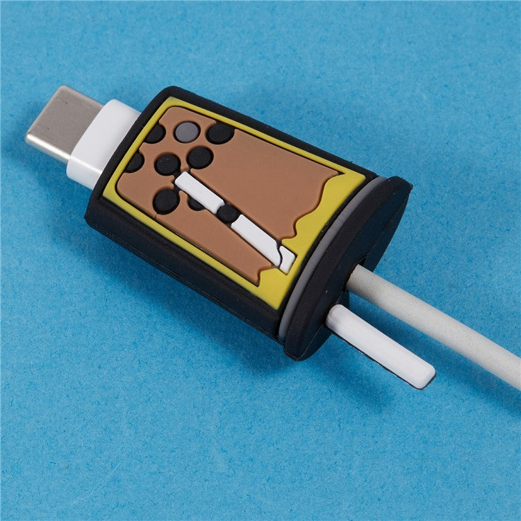 Cute Cartoon Data Cable Protector Prevent Breakage Charging Cord Saver Silicone Case - Style N