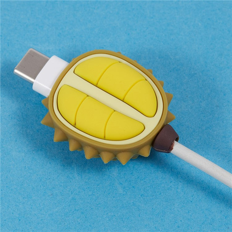 Cute Cartoon Data Cable Protector Prevent Breakage Charging Cord Saver Silicone Case - Style P