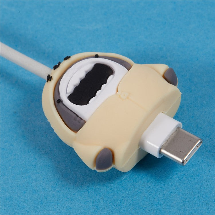 Cute Cartoon Data Cable Protector Prevent Breakage Charging Cord Saver Silicone Case - Style S