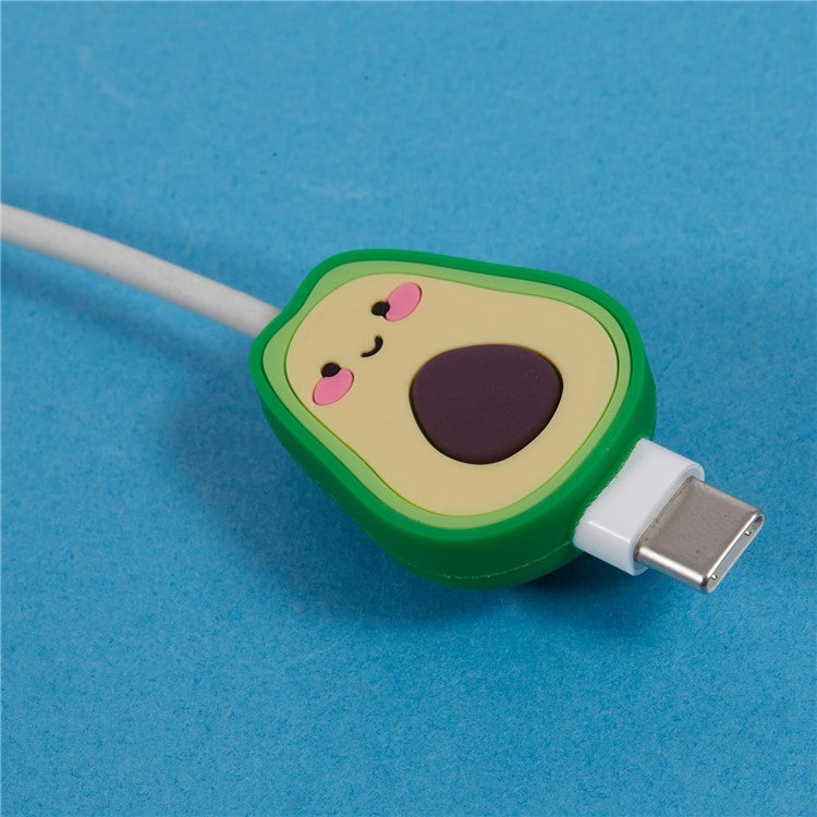 Cute Cartoon Data Cable Protector Prevent Breakage Charging Cord Saver Silicone Case - Style W