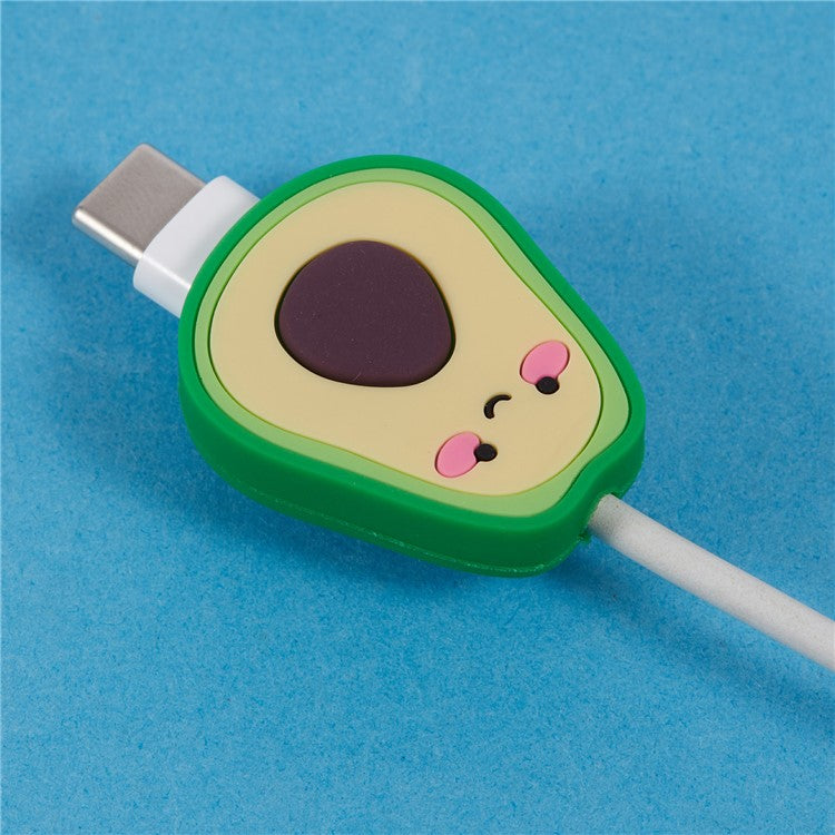 Cute Cartoon Data Cable Protector Prevent Breakage Charging Cord Saver Silicone Case - Style W