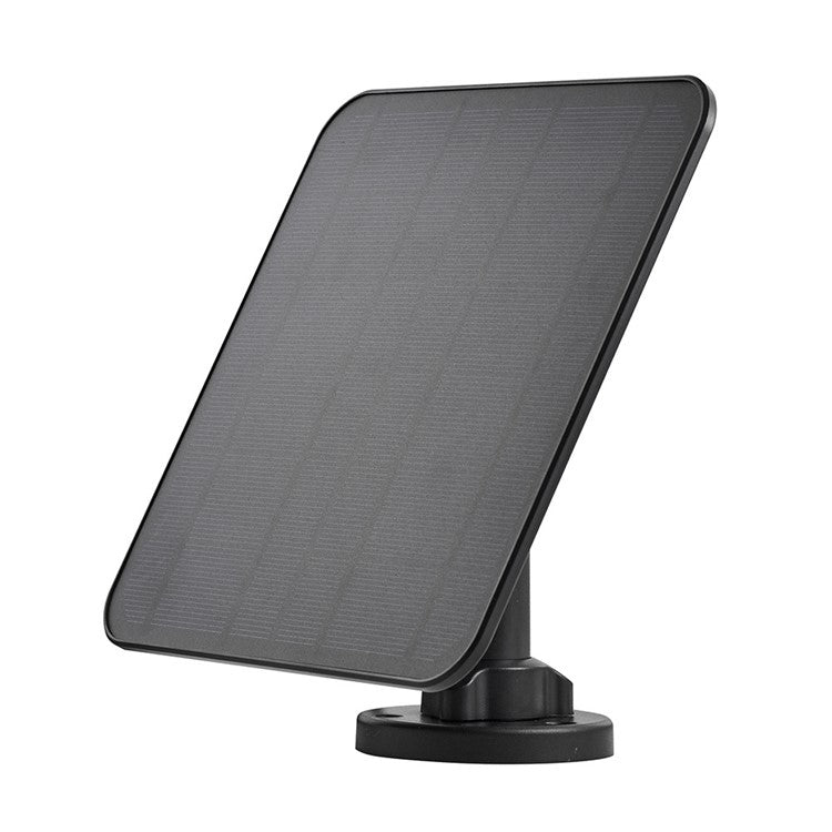 CSP5W-A 5W 5V Camera Solar Panel IP66 Waterproof Monocrystalline Solar Charger with Adjustable Bracket - Black