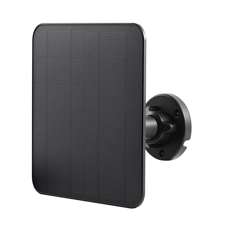 CSP5W-A 5W 5V Camera Solar Panel IP66 Waterproof Monocrystalline Solar Charger with Adjustable Bracket - Black