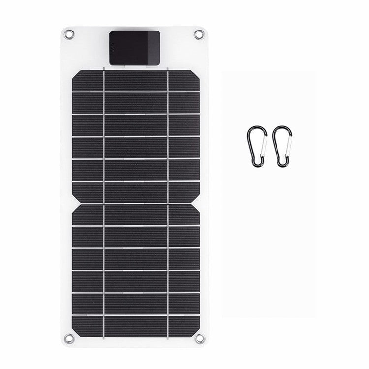 GKM215 6W 5V Monocrystalline Solar Panel Charger USB Port Portable for Cell Phone Camping Hiking Travel - Black