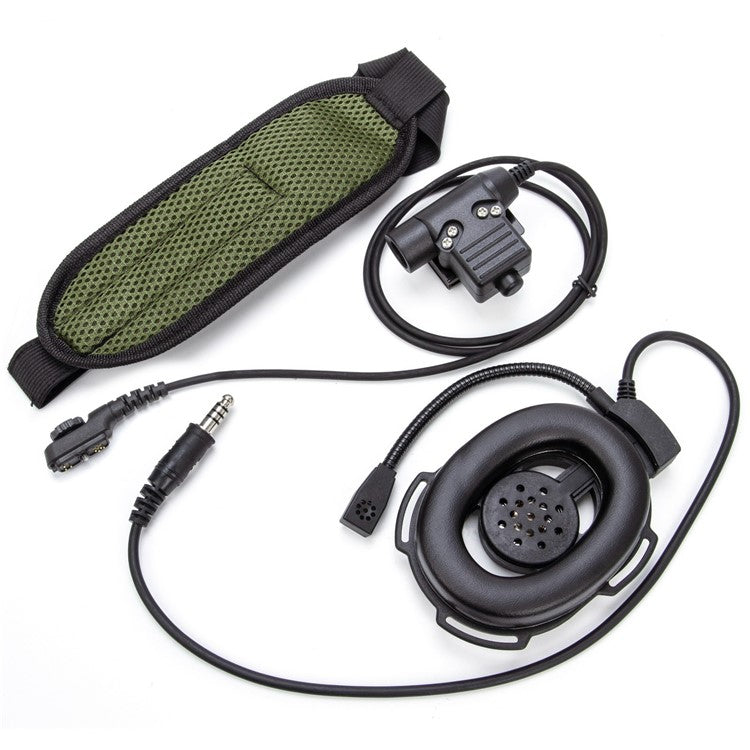 For Hytera PD785G / PD782G / PD780G / PD785 / PD782 / PD780 HD01 Walkie Talkie 7.1mm Headset with U94 PTT Adapter - Black