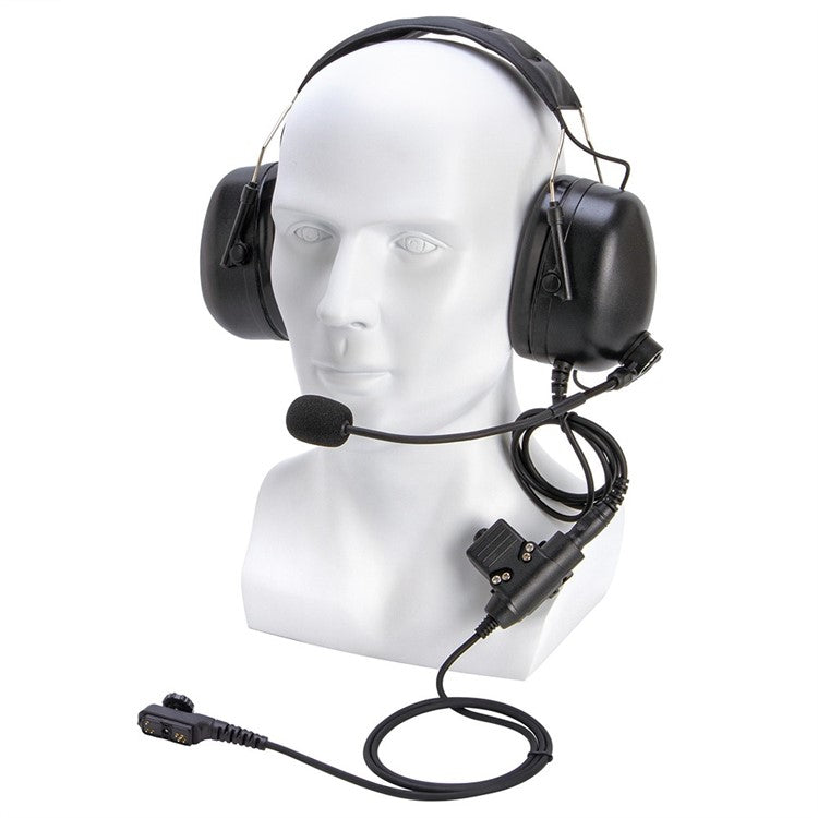 For Hytera PD708 / PD752 / PD752G / PD780 / PD780G Aviation Pilot Headphone Two Way Radio Headset with U94 PTT Adapter