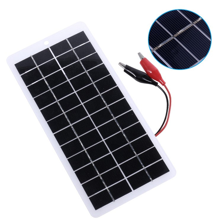 5W 12V Polycrystalline Solar Panel Lamp Water Pump Solar Charger with Clip