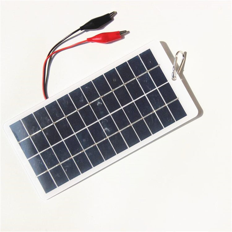 5W 12V Polycrystalline Solar Panel Lamp Water Pump Solar Charger with Clip