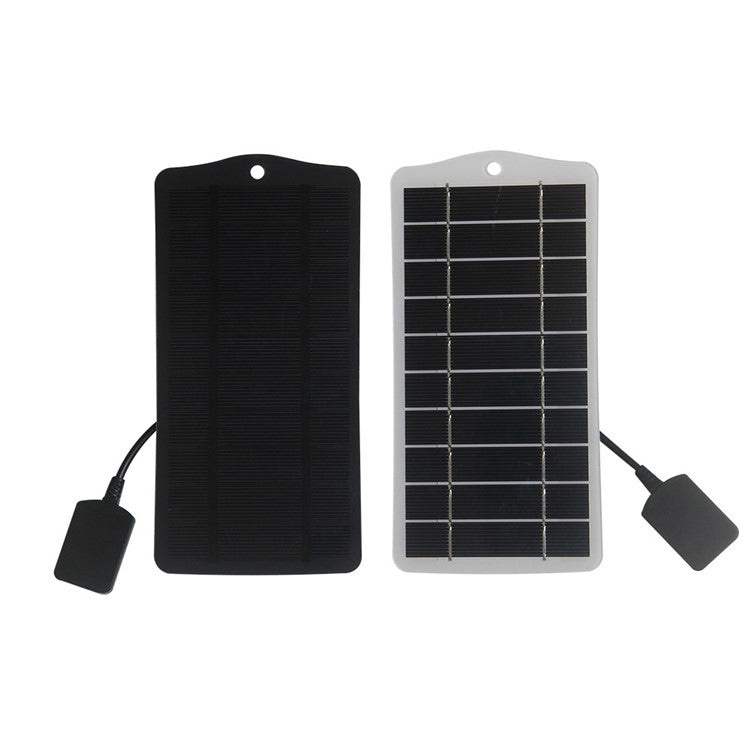 2.5W 5V Solar Panel Phone Fan Light Charger with USB Output Port - Black