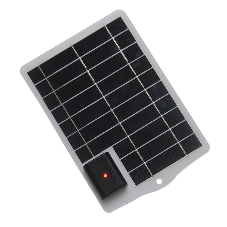 3.5W 5V Solar Panel Phone Fan Flashlight Charger with USB Output Port - Black