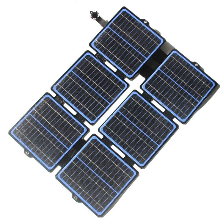 Portable 30W 5V / 12V ETFE Solar Panel Foldable Mobile Phone Charger - Blue