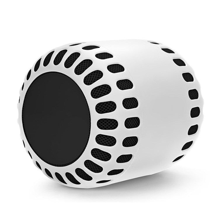 For HomePod Silicone Case Drop-proof Protective Cover Hollow-out Speaker Sleeve - White