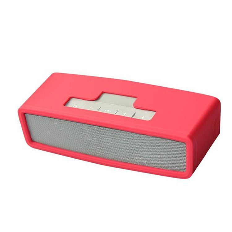 Protective Silicone Case Cover for Bose SoundLink Mini 1 / 2 Bluetooth Speaker Portable Carrying Pouch - Rose