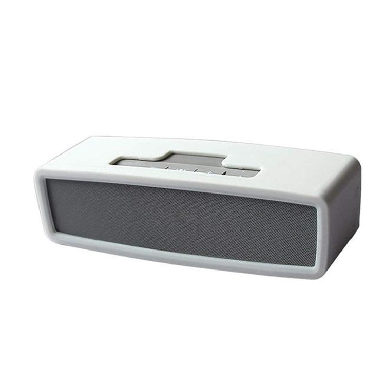 Protective Silicone Case Cover for Bose SoundLink Mini 1 / 2 Bluetooth Speaker Portable Carrying Pouch - White