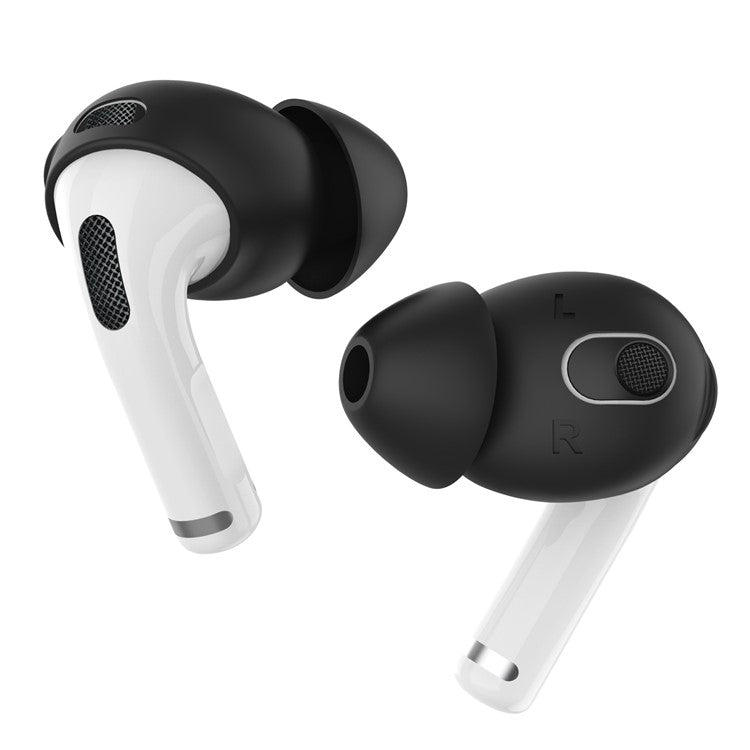 AHASTYLE PT66-3 3 Pairs Silicone Earphone Cap for AirPods 3, Soft Comfortable Ear Tips Replacement, Size: S - Black