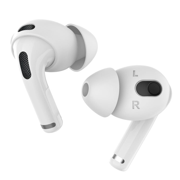 AHASTYLE PT66-3 3 Pairs Silicone Earphone Cap for AirPods 3, Soft Comfortable Ear Tips Replacement, Size: S - White