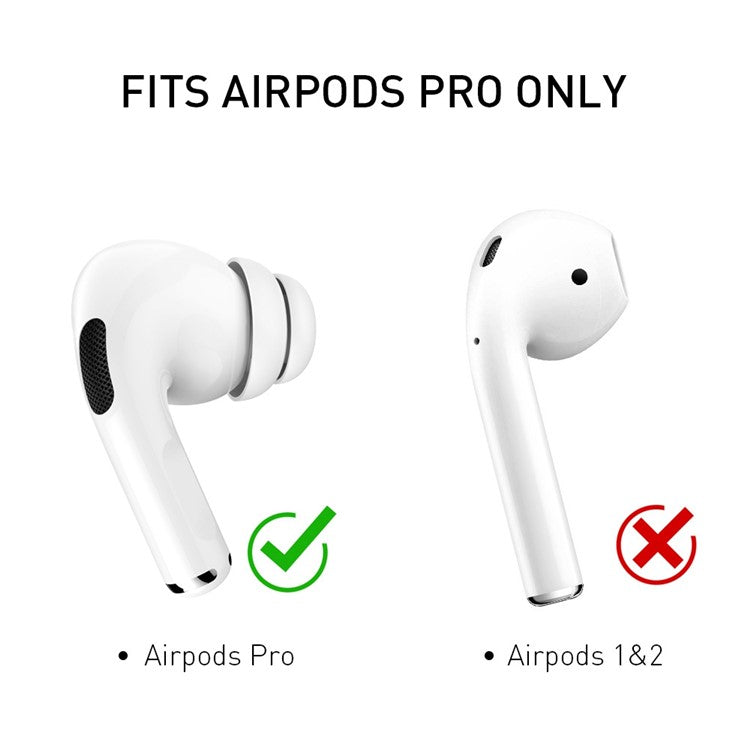 AHASTYLE PT99-2 2 Pairs Silicone Earphone Cap for AirPods Pro / AirPods Pro 2 Soft Comfortable Ear Tips Replacement, Size: L