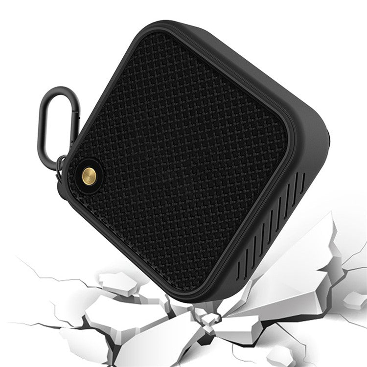 For Marshall Willen Bluetooth Speaker Silicone Carrying Case Anti-scratch Protective Cover - Black