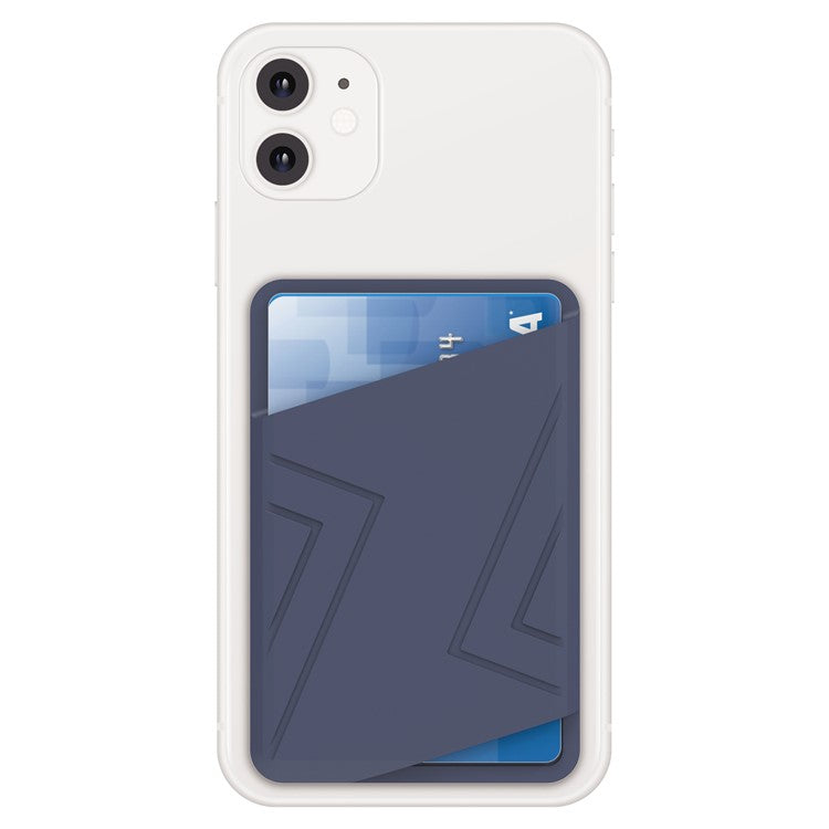 AHASTYLE PT133-C-S Adhesive Credit ID Card Holder Mobile Phone Back Card Pocket - Midnight Blue