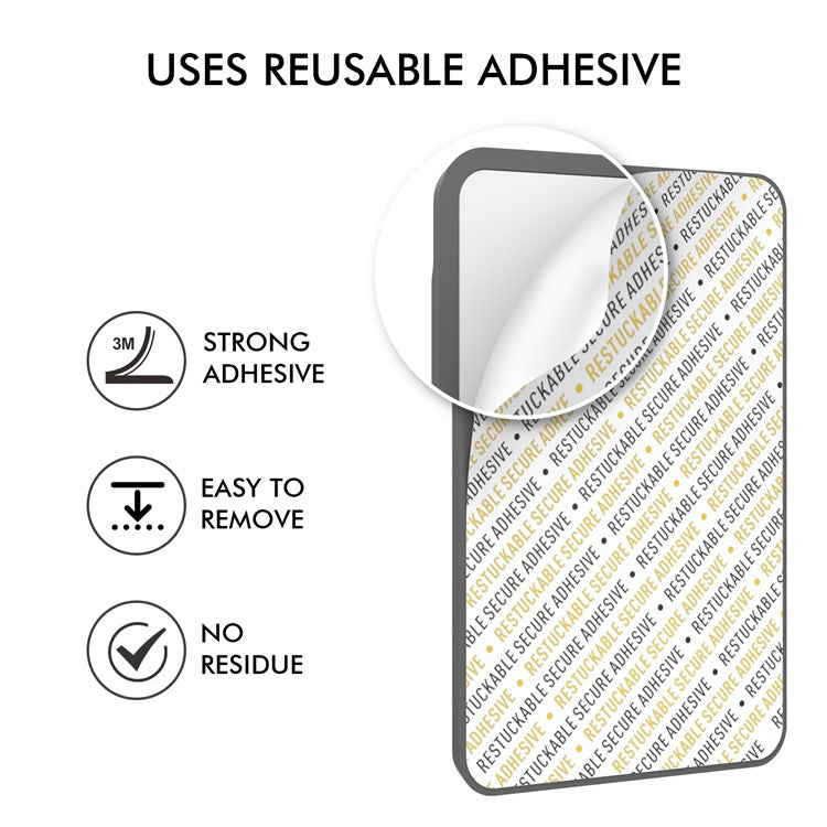 AHASTYLE PT133-S Adhesive Phone Card Pocket Mobile Phone Stick-On Credit Card Holder - Grey