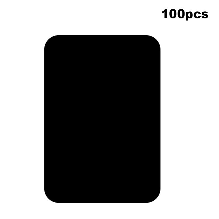 100Pcs Phone Metal Plate for Magnetic Wireless Charger Car Phone Holder Adhesive Metal Sheet - Black / 45*65mm