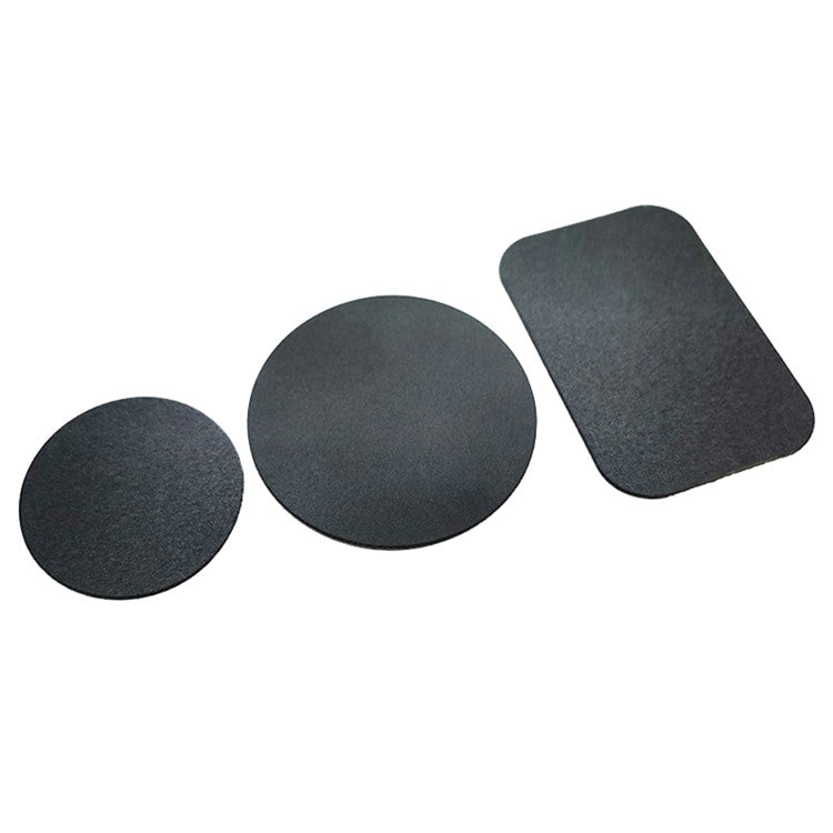 100Pcs Phone Metal Plate for Magnetic Wireless Charger Car Phone Holder Adhesive Metal Sheet - Black / 56mm