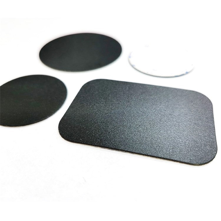 100Pcs Phone Metal Plate for Magnetic Wireless Charger Car Phone Holder Adhesive Metal Sheet - Black / 56mm