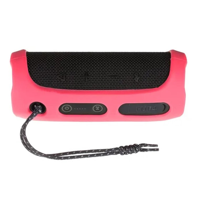 For JBL Flip4 Bluetooth Speaker Soft Silicone Case Anti-scratch Protective Cover - Rose