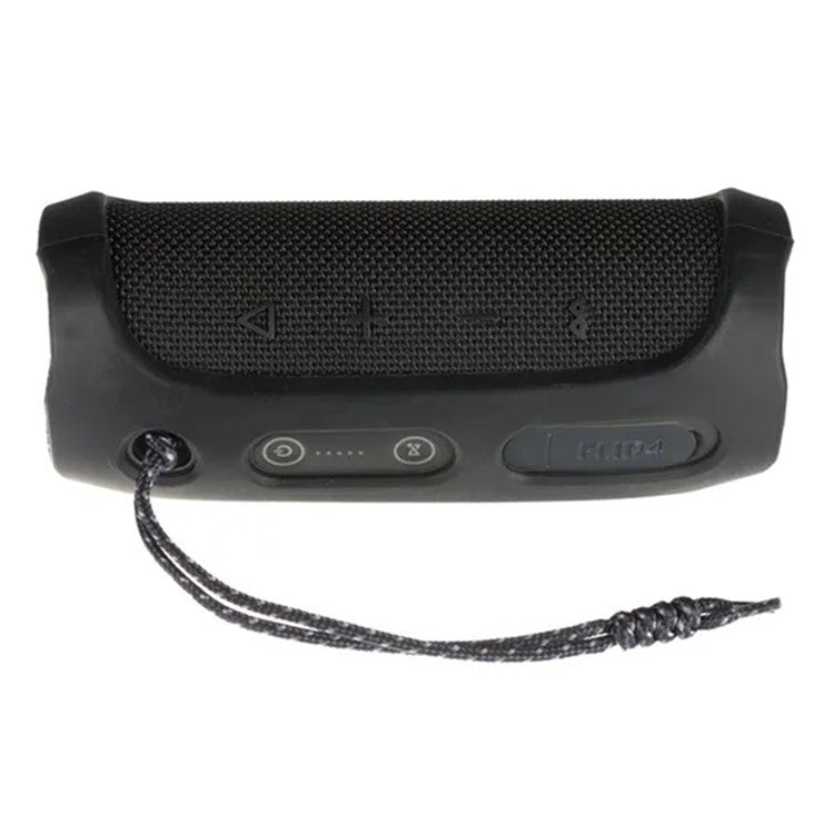 For JBL Flip4 Bluetooth Speaker Soft Silicone Case Anti-scratch Protective Cover - Black