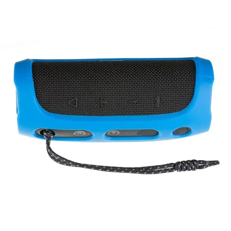 For JBL Flip4 Bluetooth Speaker Soft Silicone Case Anti-scratch Protective Cover - Blue