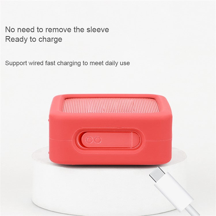 For JBL GO ESSENTIAL Portable Speaker Sleeve Silicone Case Cover - Red