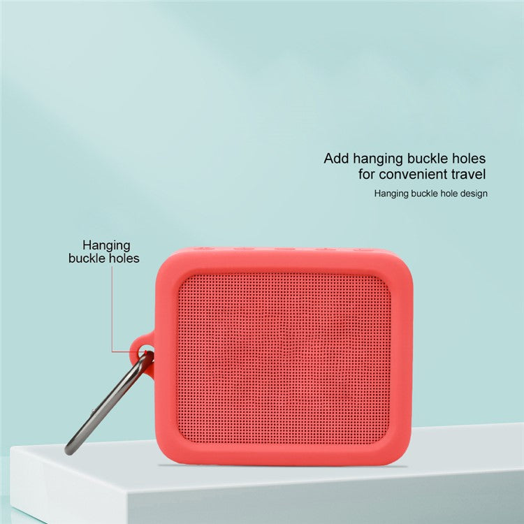 For JBL GO ESSENTIAL Portable Speaker Sleeve Silicone Case Cover - Red