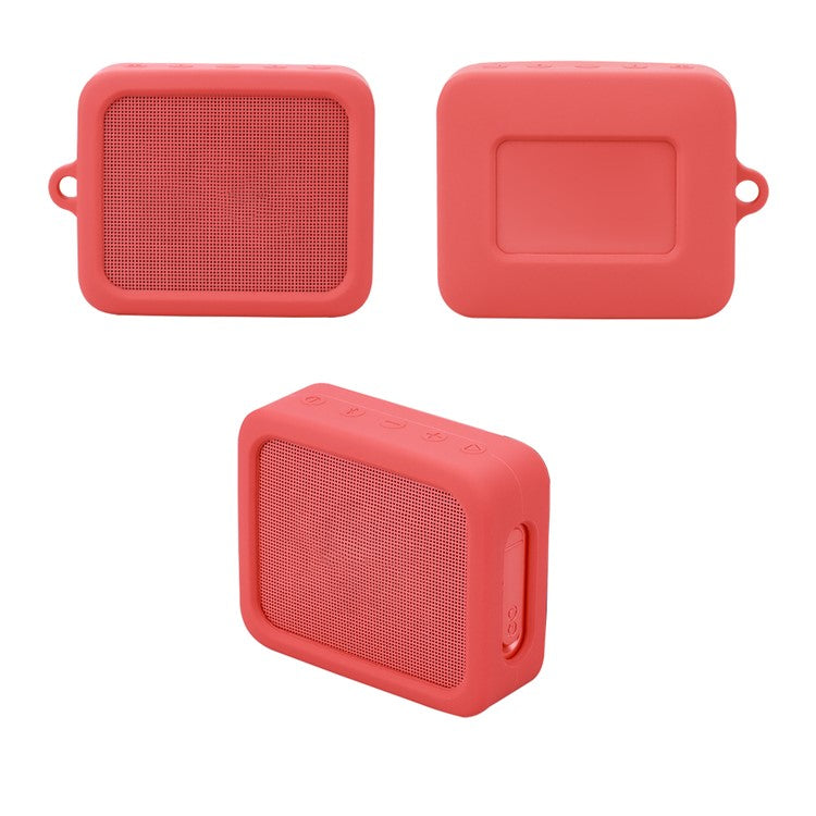 For JBL GO ESSENTIAL Portable Speaker Sleeve Silicone Case Cover - Red