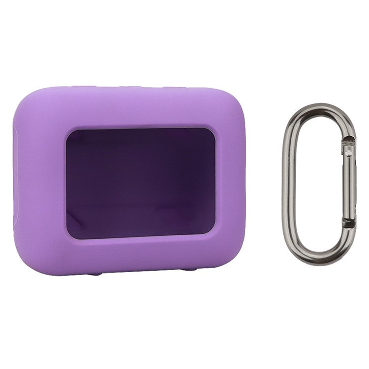 For JBL Go 4 Portable Speaker Dust-proof Sleeve Silicone Protective Cover with Buckle - Purple