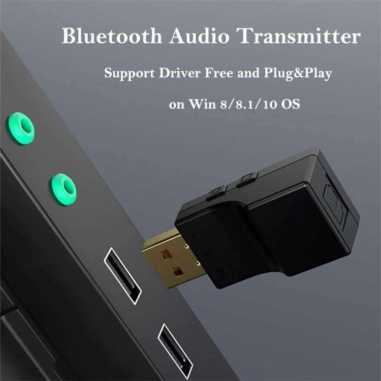 SW-03 Optical Fiber/USB Bluetooth Audio Transmitter Mini Portable BT Audio Adapter Compatible with Nintendo Switch/PC/PS/Xbox Game Consoles