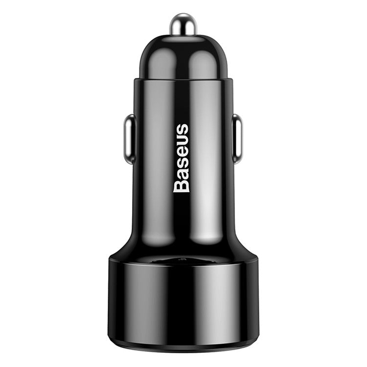 BASEUS Magic Series 45W Fast Car Charger Intelligent Dual USB Car Charging Adapter with Dual QC Digital Display - Black