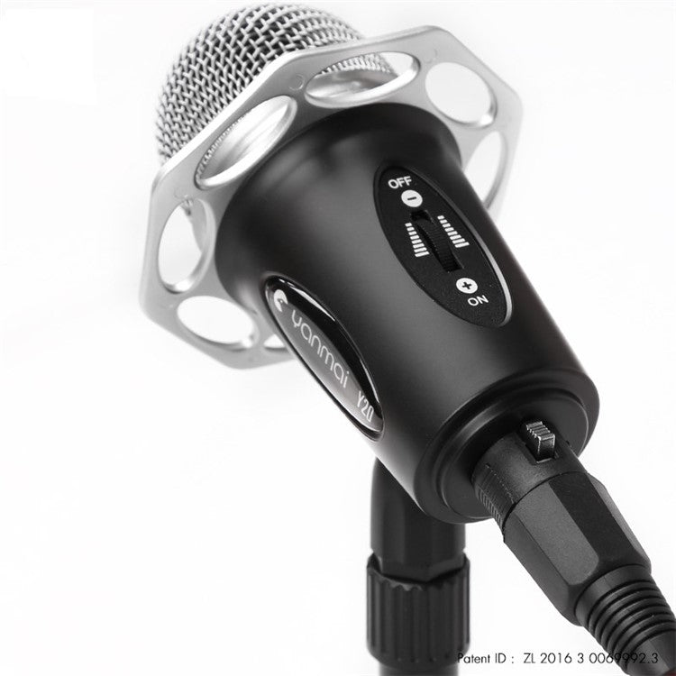 YANMAI Y20 3.5mm Plug Omnidirectional Condenser Microphone Gaming Podcast Microphone with Stand