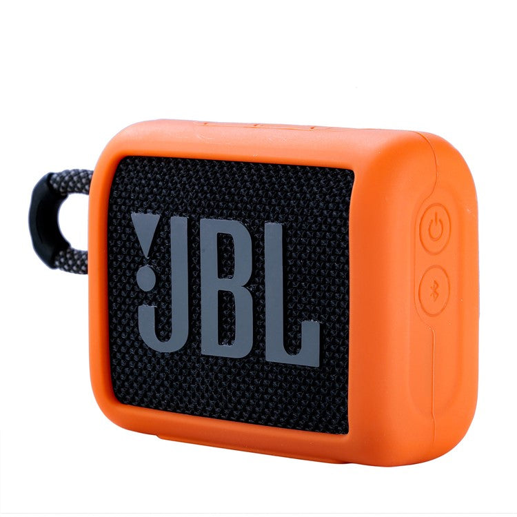 Soft Silicone Case Shockproof Protector Cover for JBL Go 3 Bluetooth Speaker - Orange