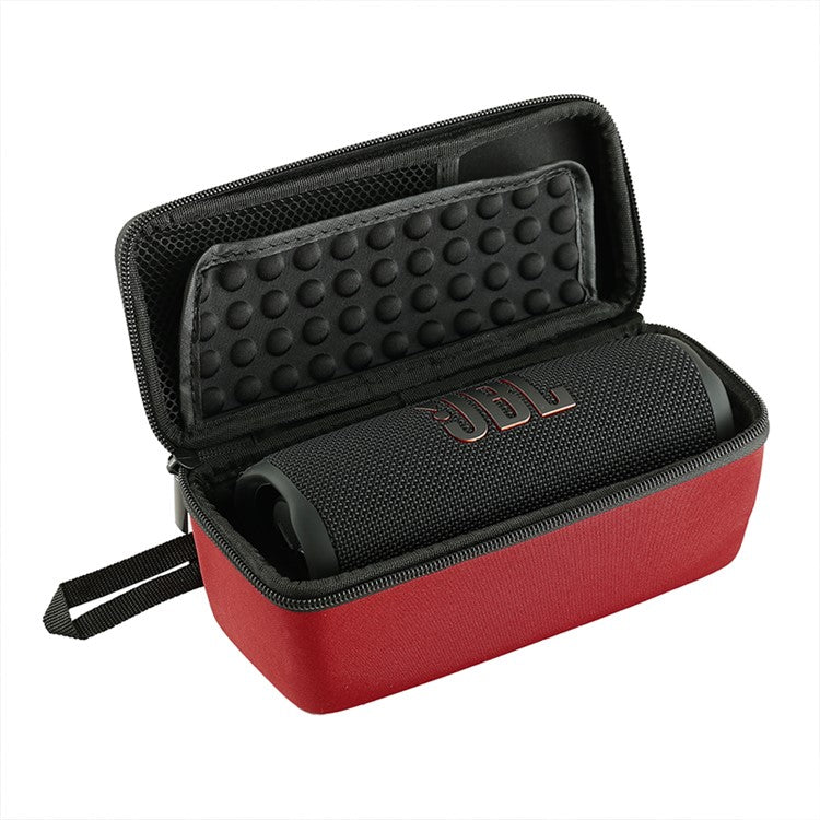 For JBL Flip 6/Flip 5/Flip 4 Rectangle Shockproof Carrying Case Bluetooth Speaker Storage Bag - Black/Red