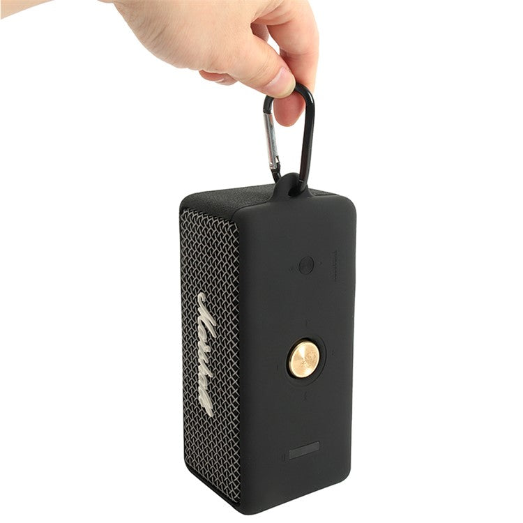 For Marshall EMBERTON Bluetooth Speaker Dust-proof Silicone Protective Cover - Black