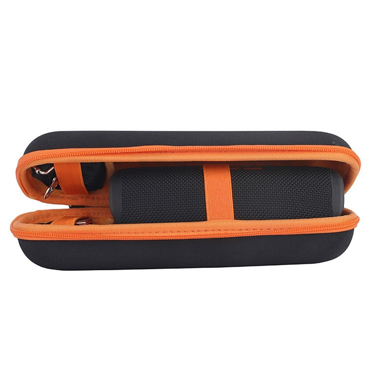 For JBL Flip 6/Flip 5/Flip 4 Portable Shockproof Carrying Case Bluetooth Speaker Storage Bag - Black/Orange