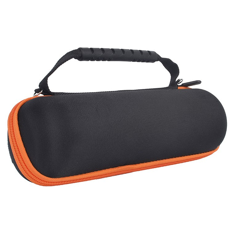 For JBL Flip 6/Flip 5/Flip 4 Portable Shockproof Carrying Case Bluetooth Speaker Storage Bag - Black/Orange