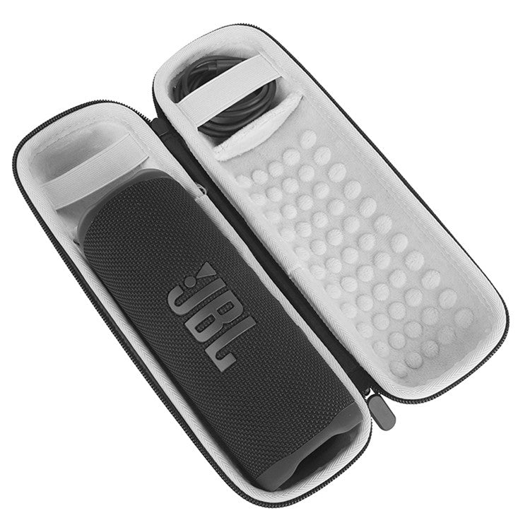 For JBL Flip 6/Flip 5/Flip 4 Portable Shockproof Carrying Case Bluetooth Speaker Storage Bag - Black/Grey